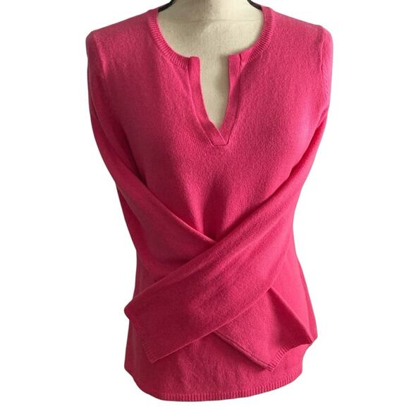 Vintage peck and peck luxury cashmere sweater m barbiecore preppy softgrunge Y2K - Picture 1 of 7